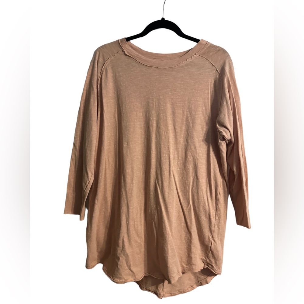 Free People We the Free Arden Extra Long Cotton Top Size Small Color Roseblush